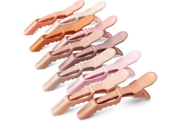 FRAMAR Pince Crocodile Cheveux Femme - Pince Cheveux Coiffeur, Pince a Cheveux Femme, Pinces à Cheveux, Pinces Crocodiles Cheveux, Hair Clip, Pince Cheveux Crocodile – Neutre 10p