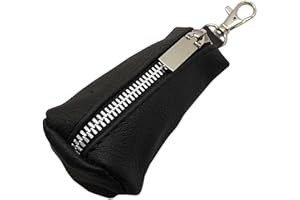 myledershop Cuir pochette de clé 1 compartiment et mousqueton Handmade en EU en noir en designs