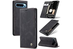Azororo Handyhülle für Google Pixel 10 Pro XL 5G Hülle Premium Lederhülle Flip Case Magnet Tascher Kartenfach Standfunktion Klapphülle Schutzhülle für Google Pixel 10 Pro XL, Schwarz