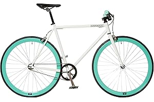 FK Cycling Kamikaze Bicicleta Fixie Urbana Single Speed Blanca/Celeste
