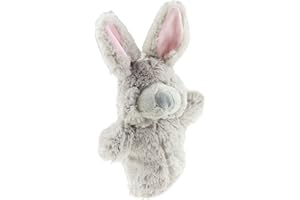 GLAMOUR GIRLZ Cute Plush Cuddly Soft Large Kids Childrens Toddlers Boys Girls Role Play Animal Pet Farm Zoo Safari Wildlife Stuffed Toy Interactive Games Hand Puppet Handpuppet 3 4 5 6 7 8 9 10 Year Olds (Bunny)