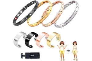 LYJOW Magnetisches Lymph Entgiftungs Armband 8 Stück Magnetische Lymph Armband Lymphdrainage Magnettherapie Ring Lymphdrainage Ring