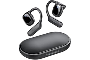 HENDARI Open-Ear Headphones, Bluetooth 5.3 Wireless Earbuds with Ear Hooks, Enhanced Bass Clear Calls, IPX5 Waterproof,Crystal-Clear Calls for Driving