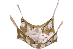 Petyoung Hamac pour Chat Chat Chaton Cage Coton Lin Hamac Respirant Lit pour Animaux de Compagnie Chat Hamac Suspendu