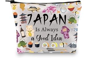 JTOUK Japan Überraschung Reise Geschenk Japan Urlaub Geschenk Japan Reise Geschenk Japan ist Immer eine Gute Idee Reise Reißverschluss Make-up Tasche für japanische Kulturliebhaber