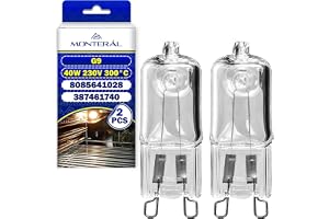2x halogenlampa G9, ugn, 230 V, 40 W, 8085641028, 387461740, för Electrolux