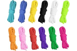 Lylxienty 12 Colors Paracord Bracelets Paracord Cord 550 Multifunction Paracord Bracelet Ropes Parachute Cord Outdoor for DIY Outdoor Activities Keychain Dog Leads