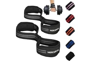 MERCURYAL Straps en 8 Gym pour niveau avancé et professionnel – Straps Powerlifting – Sangles de préhension en forme 8 de gymnastique et poids mort – Complément pour la salle de gym – Accessoires de