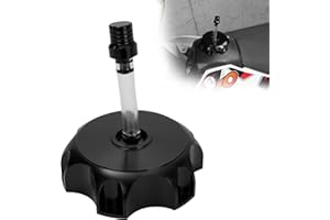 JIAYAN Dirt Bike Fuel Cap CNC Billet Gas Tank with Anti-Leak Vent Tube for 50cc 70cc 90cc 110cc Taotao RFZ SSR Coolster Moto 125cc 140cc 150cc Pit Bike Motorcycle-Black