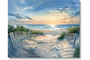 Gutluz Malen nach Zahlen Erwachsene Landschaft Meer - Paint By Numbers Adults Landscape - Malen Nach Zahlen Erwachsene Leinwand Pinsel - Bastelset Erwachsene 50x40cm