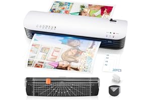 TOPEV A3 Laminator, Laminator Machine 13 Inch Cold and Thermal for A3/A4/A5/A6 with Paper Cutter and Corner Rounder,Laminating Machine for Home Office School,20 Pouches Included,Fast Warm Up