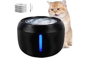 MQVXT Fontanna dla Kotów, Cicha Fontanna o Pojemności 2,5 L, z Filtrem z Węglem Aktywnym i Pompą Inteligentną, dla Kotów, Psów i Zwierząt Domowych