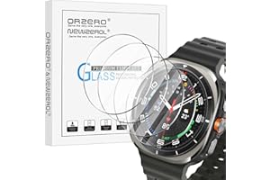 NEWZEROL 4 Packs Compatible for Samsung Galaxy Watch 7 Ultra (47MM Version) Tempered Glass Screen Protector High Resolution Tempered Glass Screen Protector Bubble Free Protective Film - Transparent
