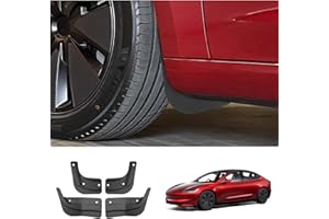 [4 Stück] CDEFG Kompatibel mit Tesla Model 3 2024 2025 Highland Schmutzfänger Schlamm spritzwassergeschützte Platte Spritzschutz Kotflügel Auto Highland 2024 Zubehör