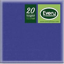 Serviettes En Papier Every - Lot De 20, Jaune, 24x24 Cm - 3 Plis, Fabriqué En Italie