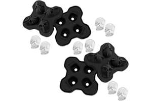LAPONO 3D Cubitera Hielo Molde Silicona Craneo Cubiteras Para Hielo Silicona Con Tapa Forma De Hielo Molde Hielo Cubitos De Reutilizable Calavera Puede Hacer Ice Ball Para Cola,CóCteles Cola Whisky5*6cm2PACK