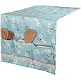 HOKIPO Fridge Cover Top with Pockets, 130 x 55 cm, Blue