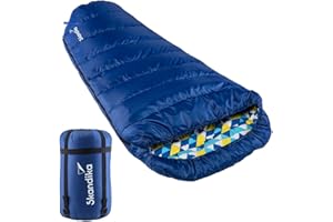 Skandika Vegas XXL | sacco a pelo mummia con fodera interna in policotone, accoppiabile, 3 stagioni, fino a -12 ° C, 220 x 110 cm