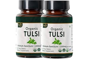 ORGANIC SPREE TULSI 120 Tablets | Holy Basil (Tulsi) | USDA Organic Certified | Organic and Natural 120tab - Pack of 2