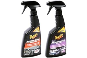 MEGUIAR'S Meguiars Natural Shine Protectant - Detergente per cruscotto, 473 ml + detergente per interni Meguiars Quik Detailer