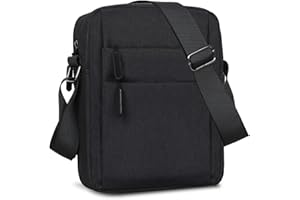 JIIJCAAC Men's Large Capacity Messenger Bag – Waterproof Crossbody Shoulder Bag, Durable Nylon Man Bag with Adjustable Strap, Lightweight Business Work Bag for Men Travel & Daily Use