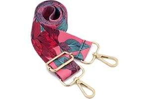 ZOUIQSS Tracolla larga ，Cintura di ricambio regolabile Tracolla per borsa in tela per chitarra a tracolla((3.8CM) Flower4)