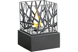Carlo Milano Decorative Garden Fire: Table Decorative Fire Feng Shui with Rock Garden (Decorative Fireplace, Table Fireplace, Ethanol, Fireplace)