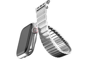 SONGSIER Pasek do Apple Watch Ultra 49 mm, pasek rozszerzający ze stali nierdzewnej do zegarka iWatch 49 mm, 45 mm, 44 mm, 42 mm, 41 mm, 40 mm, 38 mm, rozciągliwy, elastyczny metalowy pasek do serii Ultra 2