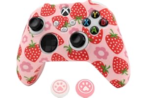 RALAN Funda protectora de silicona antideslizante para mando de Xbox Series, compatible con Xbox Series Wireless/Wired Gamepad Joystick con 2 bonitas tapas de agarre para el pulgar