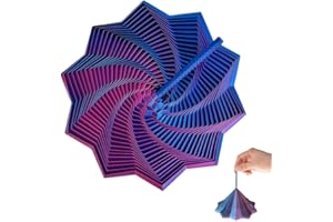 Fidget Toys for Kids & Adults,Maslasee 3D Printed Star Sensory Toy, Fidget Toys Adults Multi-faceted Vertical Spinner for Stress Relief, Silky Pla Fidgets, Ideal Christmas Birthday Gift