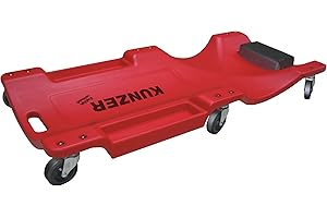 ‎KUNZER Kunzer WK 3040 Montage-Rollbrett bis 130kg Traglast, Werkstatt-Liegewagen mit Kopfstützen-Polster, 6-rollige Liege