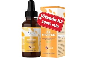 ‎VIHADO Vihado Vitamin K2 Tropfen hochdosiert, Premium: MK-7 99,7% All-Trans K2VITAL®, echte 200 μg Vitamin K2 pro Tagesdosis, 50 ml (1700 Tropfen)