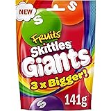 Wrigley's Skittles Giants Fruit Sweets Pouch Bag, 141g