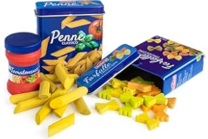 Erzi 06005 Nudel-Set aus Holz, Kaufladenartikel für Kinder, Rollenspiele.