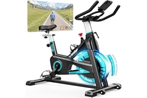 ‎WENOKER [2025 Aktualisierte] Wenoker Heimtrainer Fahrrad mit Magnetischem Widerstand, Indoor Spinning Bike Hometrainer Fahrrad Kardio Training Fitnessbikes, Bis 160KG