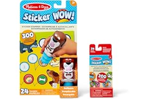 Melissa & Doug Sticker WOW Dog Bundle: 24-Page Activity Pad, Sticker Stamper, 500 Stickers, Arts and Crafts Fidget Toy Collectible Character