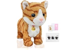 Smalody Juguetes de Peluche, Novedad Control de Sonido electrónico Gato Interactivo Juguetes electrónicos Mascotas Robot Gato para niños