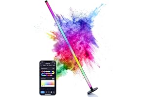 Lphianx Led Stehlampe Arbeitet mit Alexa, Stehlampe Led Mit Fernbedienung, Sprach- & App-Steuerung, Musik-Sync, 16 Millionen Farbwechsel, Stimmungsbeleuchtung Smart RGB Stehlampe Wohnzimmer