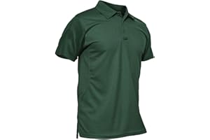 KEFITEVD Polos Transpirables para Hombre al Aire Libre Manga Corta Secado Rápido Camisetas de Camping