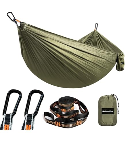 nordmut hängematte Outdoor Hammock for 2 People 170 x 300 cm [with Mounting Set] Camping Hammock Including Tree Protection Set - Hammock Weatherproof for Outdoors, Camping and Garden rprice-0-100 Original Schutzblech hinten für Zusatzbeschreibung:80-105 KG