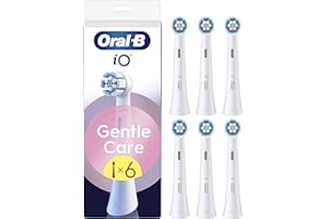 Oral-B Series iO Gentle Care Cabezales De Recambio Originales, Pack de 6 Recambios Blancos Para Cepillos De Dientes Eléctricos Oral-B iO, Cepillado Suave, Apto Para Encías Sensibles