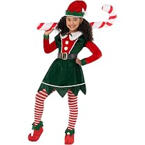Costume Lutin De Noël Enfant – Déguisement Fille/garçon – Inclut Vêtement, Chapeau, Bas, Ceinture – Pour Fêtes, Cosplay - 3
