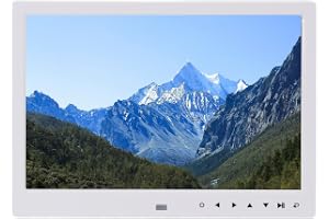 12in HD Digital Bildram, Enkel Installation Digital Fotoram Lastfotvideo Från Telefon med Högtalare och Fjärrkontroll (EU) (E