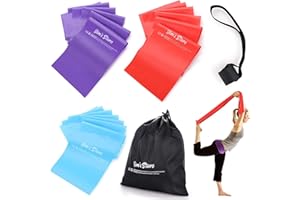 JIM'S STORE Bandas de Resistencia Fitness Cintas Elásticas de Resistencia Set de 3 Bandas para Yoga, Crossfit, Entrenamiento de Fuerza y Pilates
