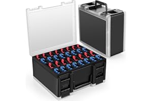 RISOU Étui de transport robuste pour figurines miniatures de taille standard – Boîte à 128 emplacements pour figurines miniatures compatible avec 40K, D&D et plus encore (uniquement )