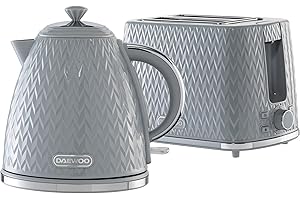 Daewoo SDA1871 Kettle and Toaster Argyle Collection, Plastic, 3 W, 1700 milliliters, Grey