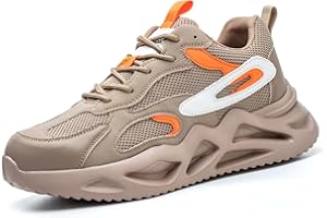 Annvia Sicherheitsschuhe Arbeitsschuhe Herren Damen Leicht Stahlkappenschuhe Sportliche Atmungsaktiv rutschfeste Arbeitsturnschuhe