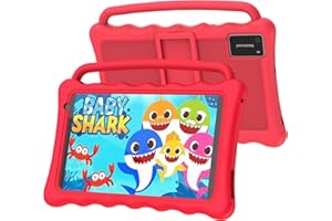 Tibuta Byybuo - Tablet de 7 pulgadas para niños, Android 12, 32 GB de memoria, tableta para niños pequeños con aplicación KIDOZ para control parental, educación, juegos, niños (rojo)