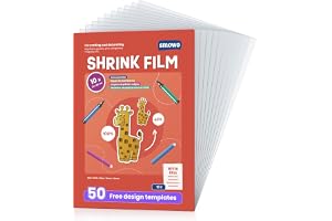 Smowo krympfilm paket med 10 genomskinliga A4 matt krympfilm ark