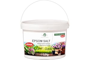 B.O.T COSMETIC & WELLNESS Sales de Epsom, Sulfato de Magnesio altamente soluble en agua, 100% Natural, Rico en Magnesio, Fósforo, Calcio, Hierro, Plantas Interior y Exterior, 1000 g